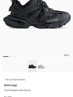 Balenciaga Black Layered Mesh & Rubber Runner Sneakers